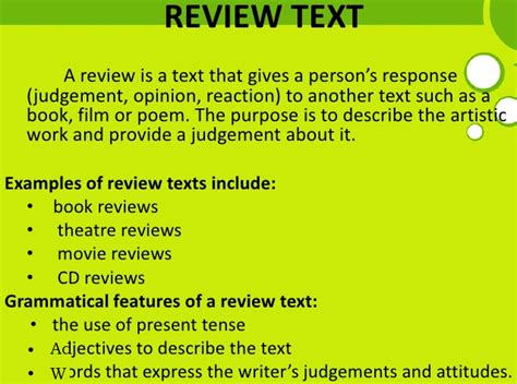 what does in review mean